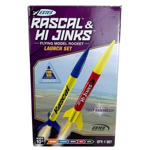 ESTES 1499 RASCAL & HI JINKS FLYING MODEL ROCKET LAUNCH SET NEW IN BOX‎ AGES 10+